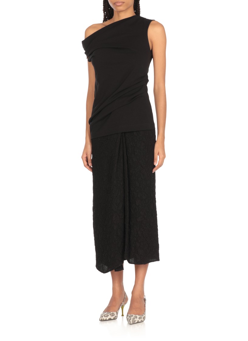 Dries Van Noten Henray Gathered Cotton Top