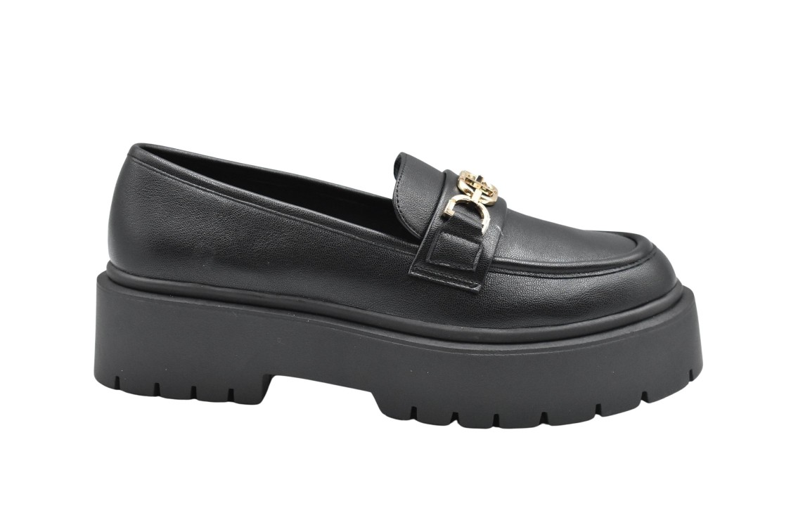 Shop Twinset Twin-set Platform Laced Flat Shoes In Black