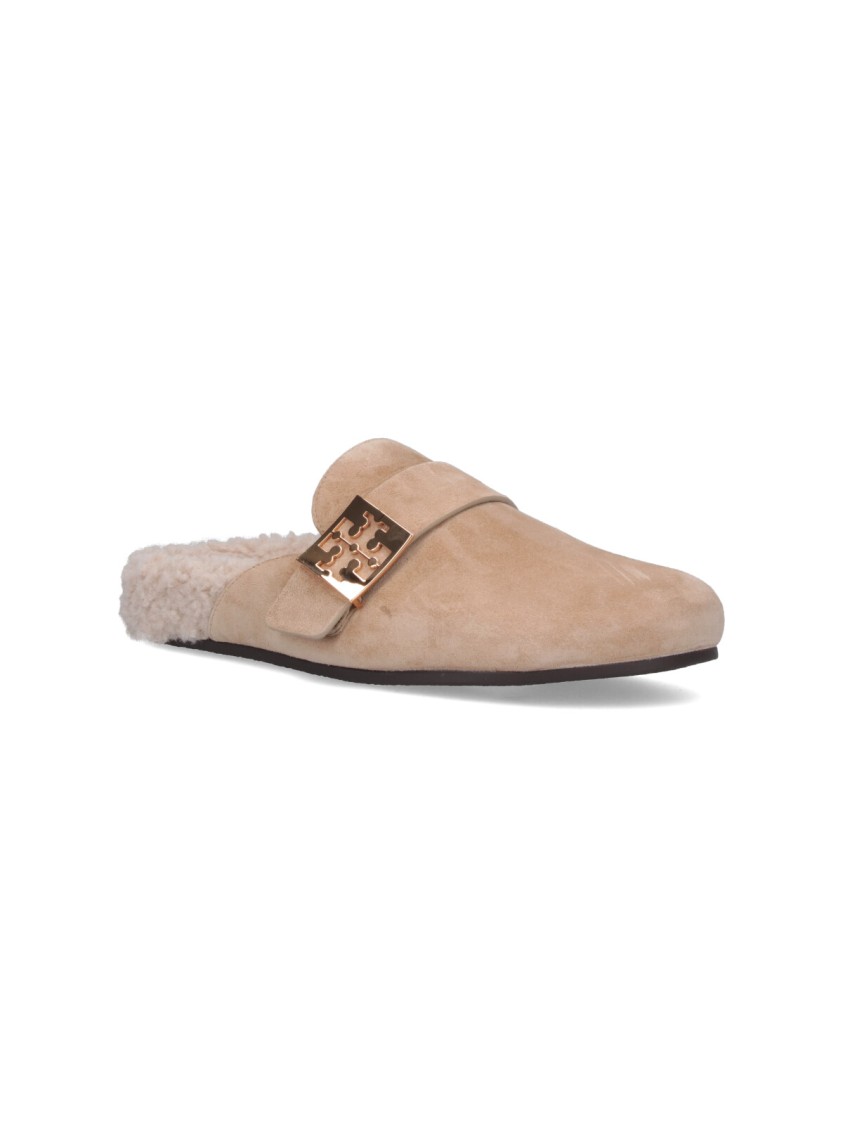 Tory Burch Mules Mellow In Shearling Color Taupe In Neutrals
