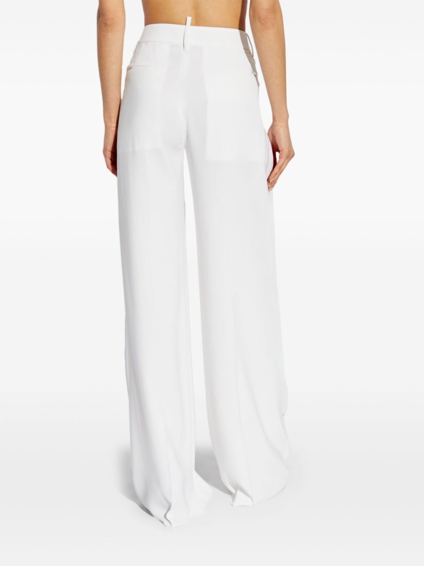 Shop Dsquared2 Wide-leg Trousers In Soft Stretch Viscose