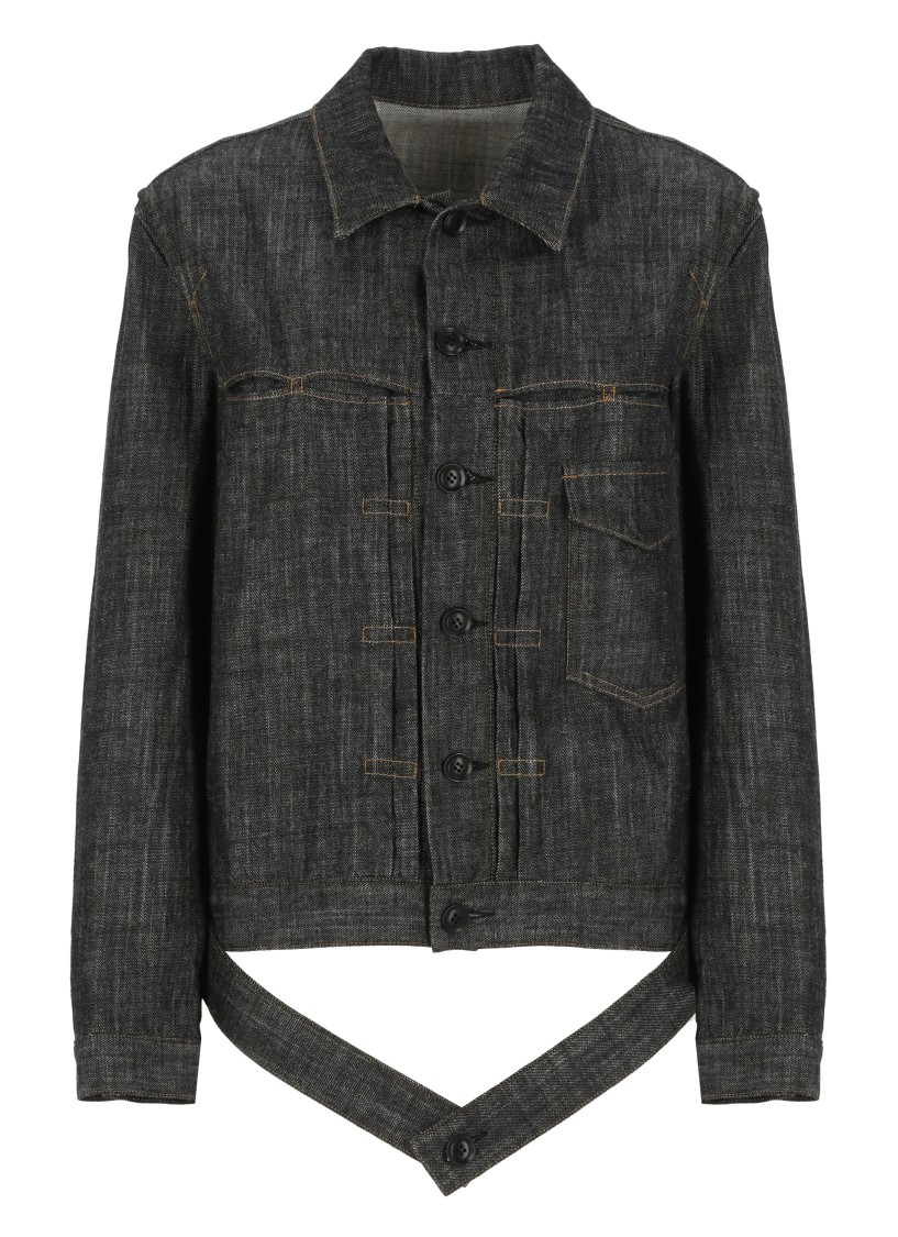 Y's Long Sleeve Denim Jacket In Black