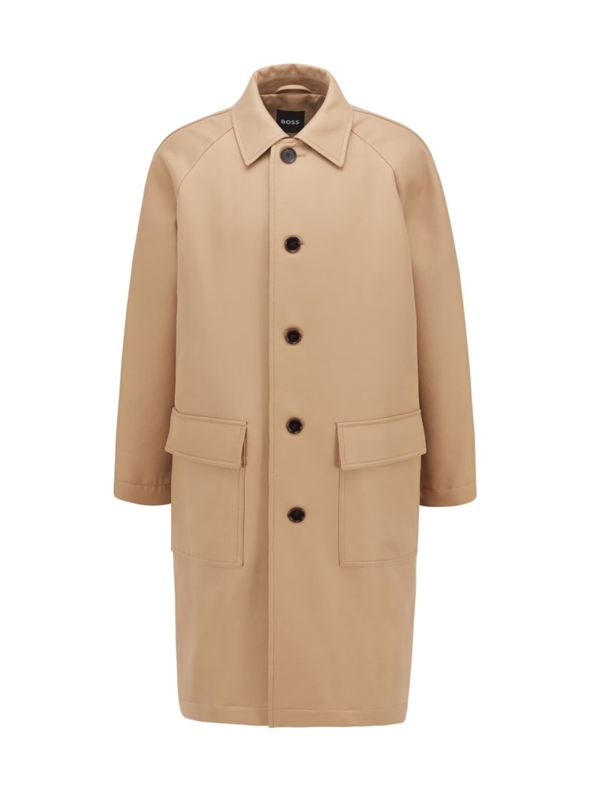 Hugo Boss Medium Beige F Cam Patch Coat In Multi