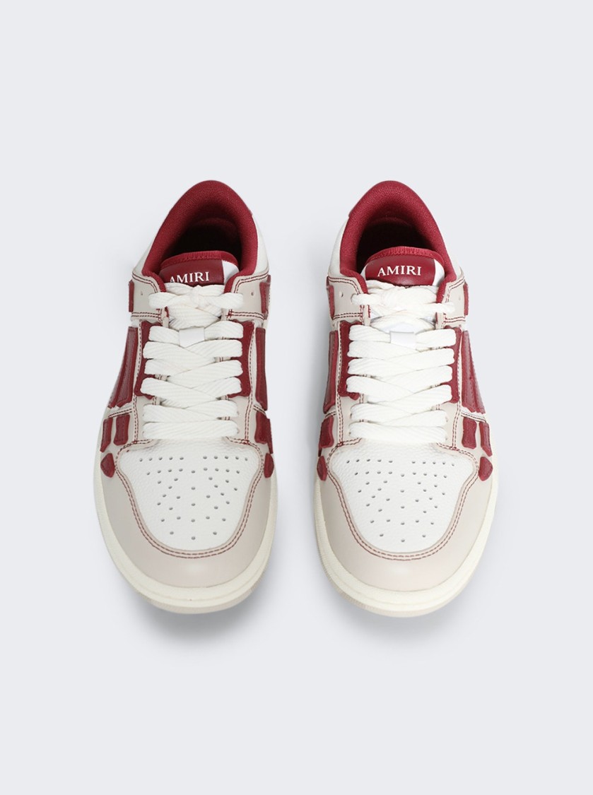 Amiri Skel Low Top Sneakers With Monogram Print In White