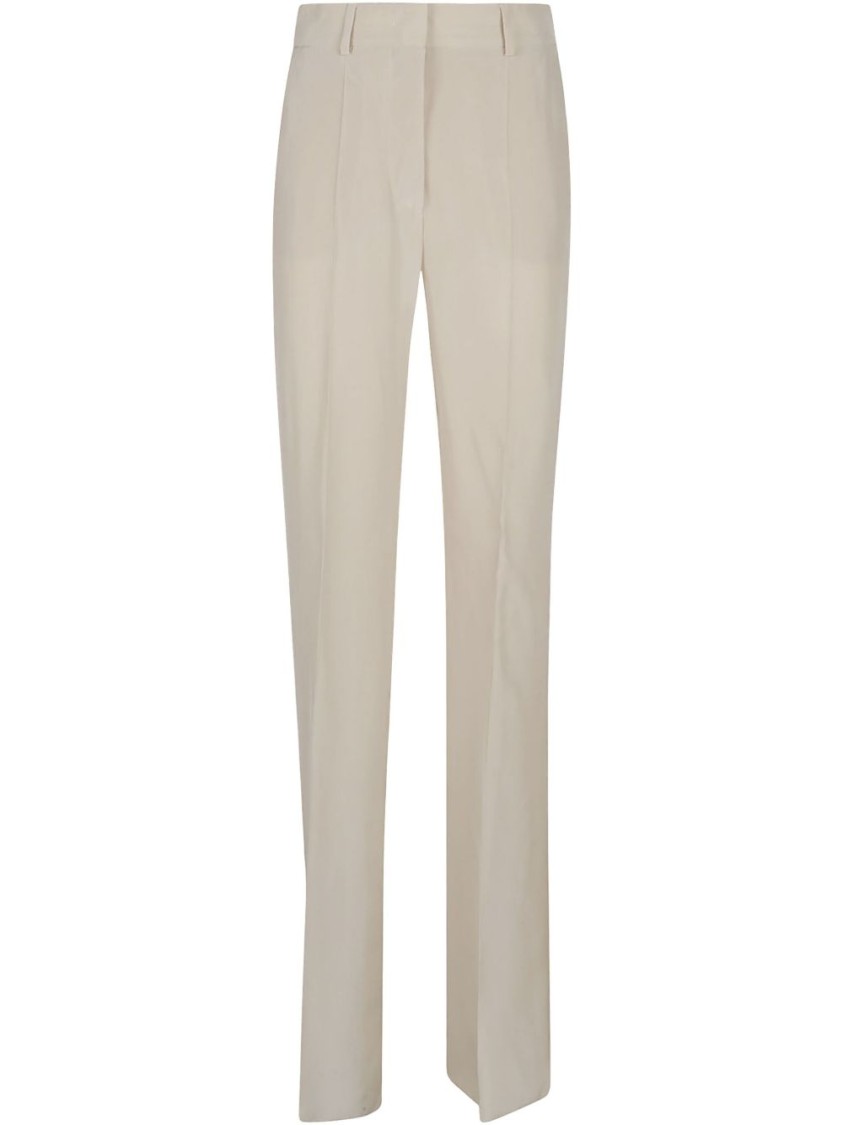 Sportmax Beige Tailored Trousers With Straight Leg Silhouette In Neutral