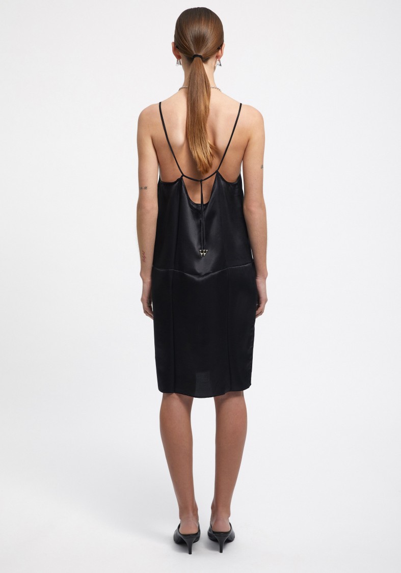 Shop Aeron Abaco - V-neck Slip Dress In Black