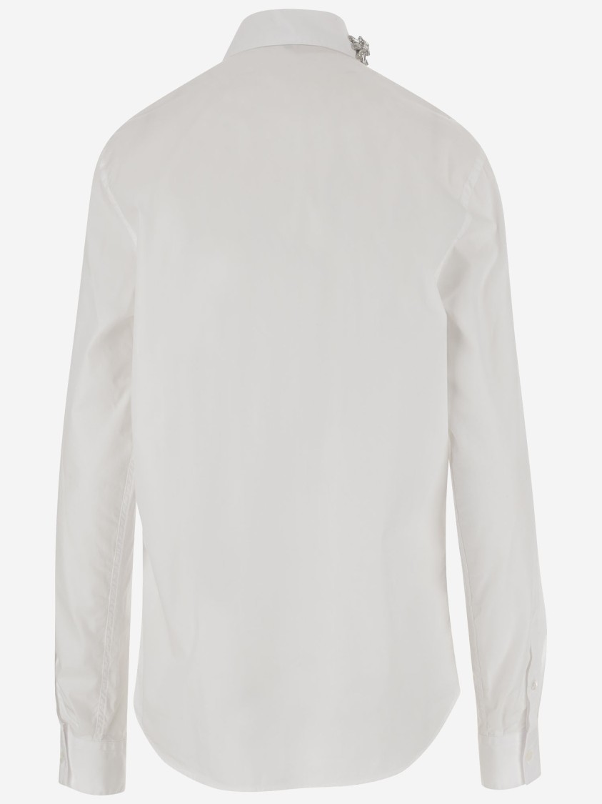 N°21 Cotton Shirt With Floral Decoration
