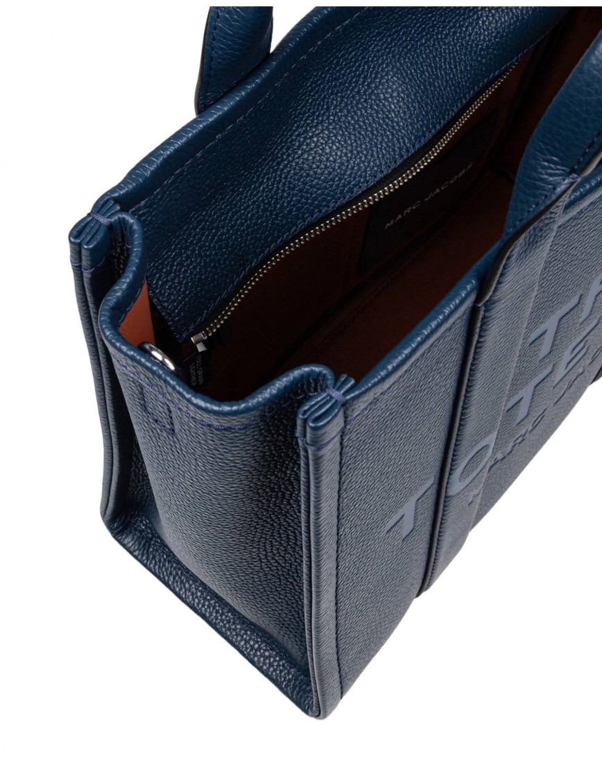 Shop Marc Jacobs Medium Tote Bag In Blue Leather