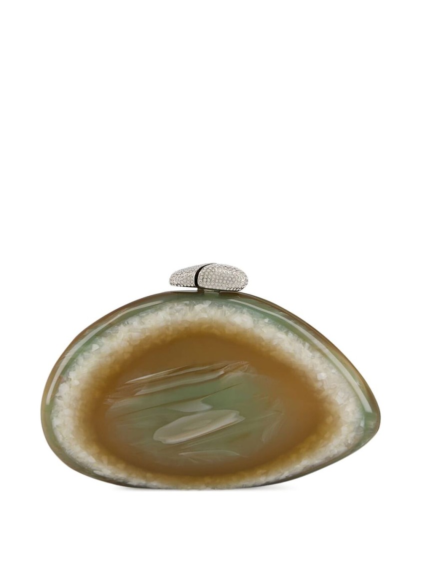 Benedetta Bruzziches Agate-effect Clutch Bag