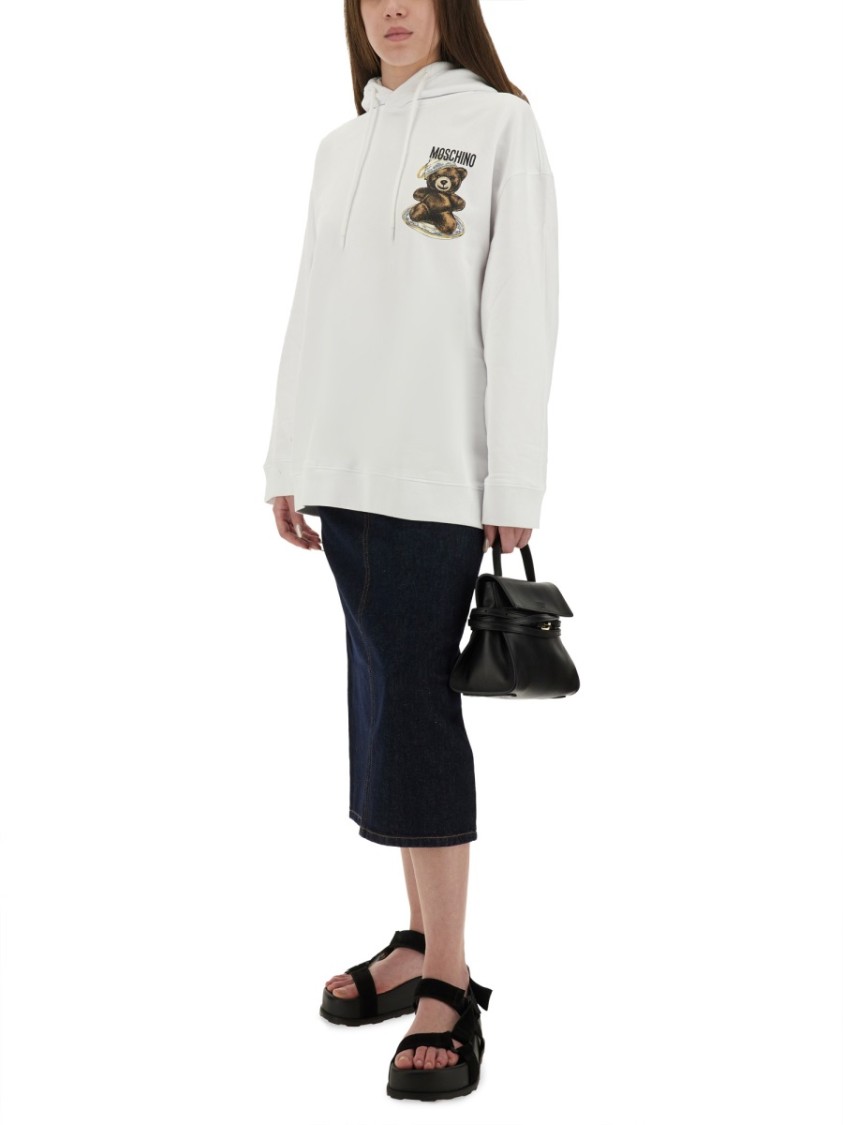 Moschino Couture Sweatshirt With Teddy Print In White