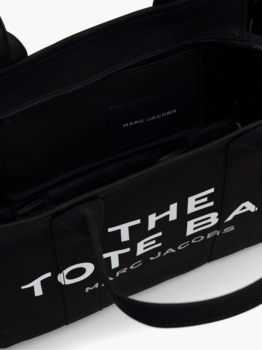 Marc Jacobs Shopper The Large Black Canvas Tote In Black