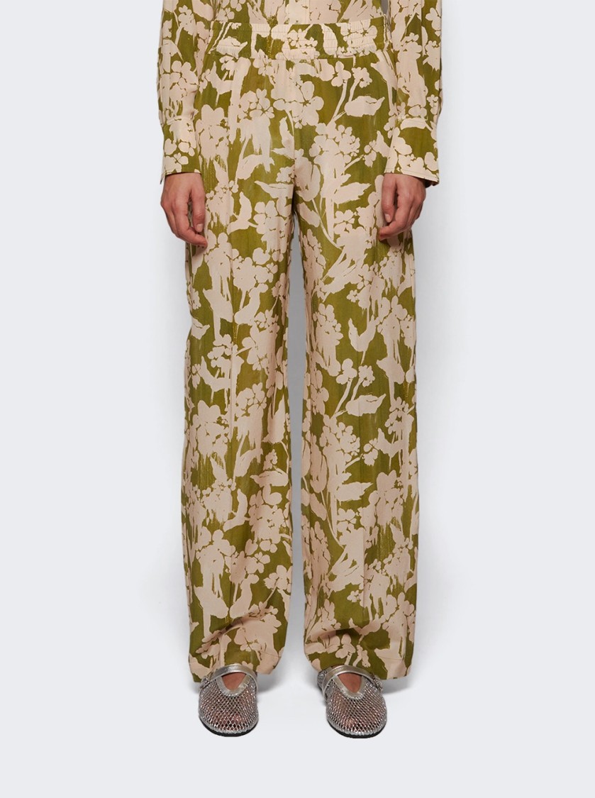 Victoria Beckham Womens Parakeet Blush Floral-print Silk-crepe Pyjama Trousers In Multi