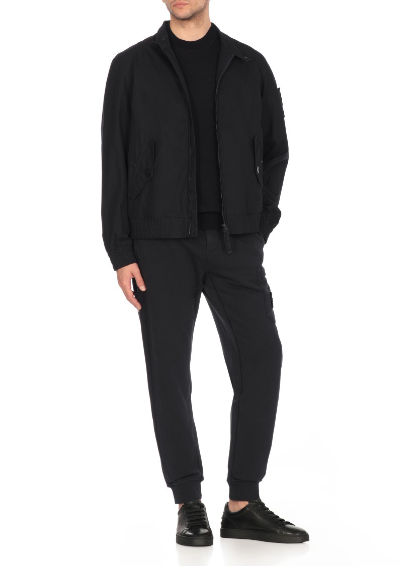 Shop Stone Island Dark Wool Sweater In Black
