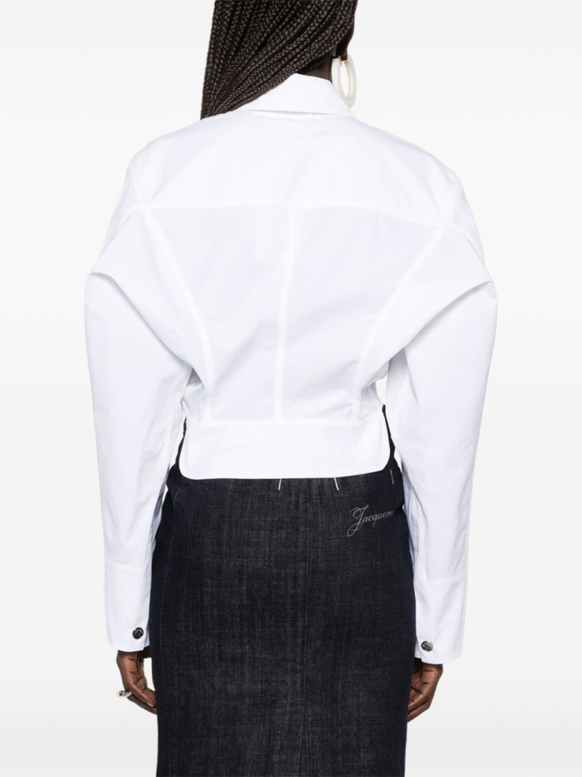 Jacquemus Women La Chemise Bahia Courte Shirt In White