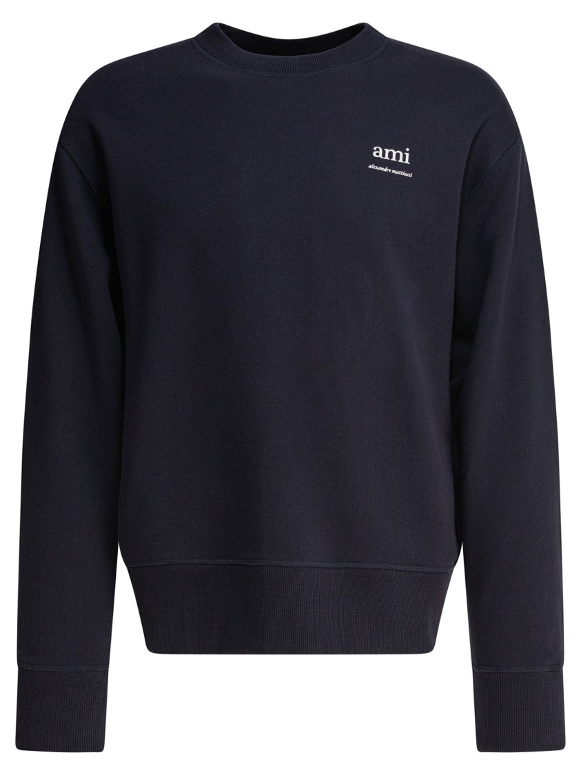 Ami Alexandre Mattiussi Ami Classic Crew Neck Sweatshirt In Black