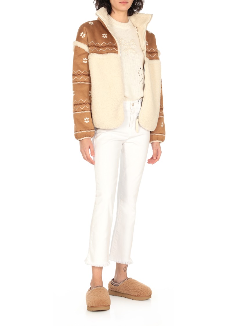 Shop Ugg Tasman Maxi Curly Slippers In Brown