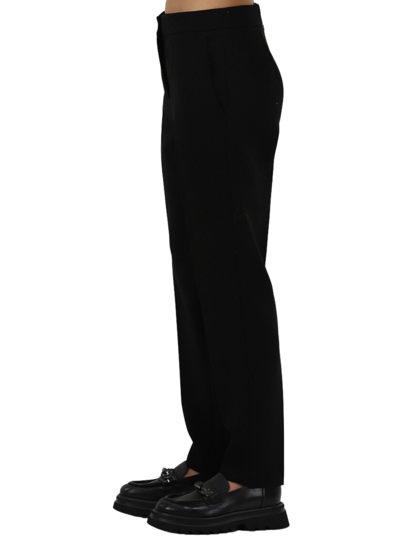 TWINSET TWIN-SET LIGHT FABRIC BLACK TROUSER 