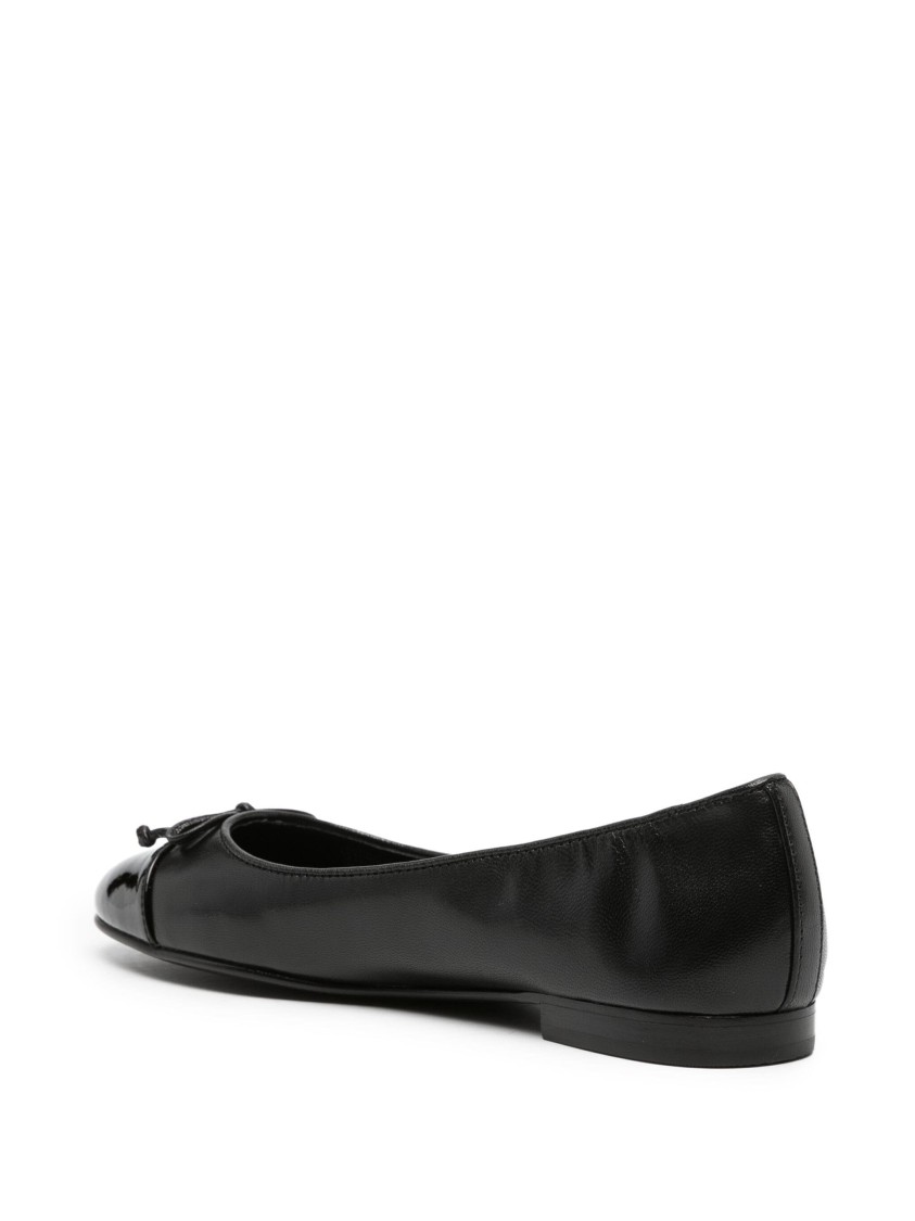 Tory Burch Cap-toe Ballet Flats In Black