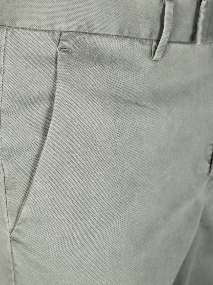Pt01 Tailored Slim-fit Pants With Clean Waistband In Gray