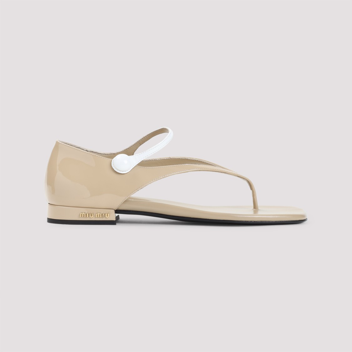 Miu Miu Beige Log Sandals