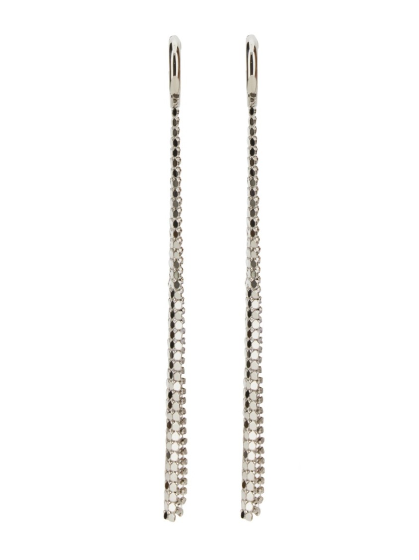 Rabanne Cascading Silver Earrings With Butterfly Clasp