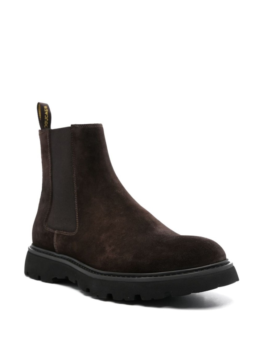 Doucal's Ankle Boots With Smooth Cow Leather In Brown