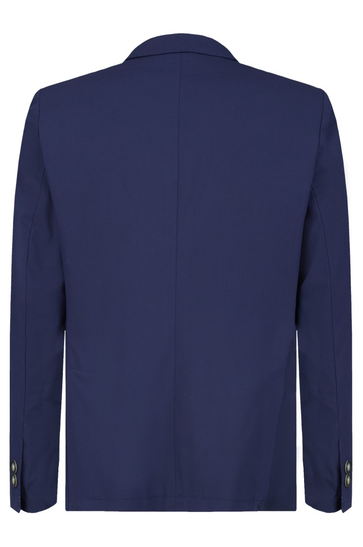 Gazzarrini X Michele Franzese Tailored Blue Wool-viscose Blend Double-breasted Blazer In Blue