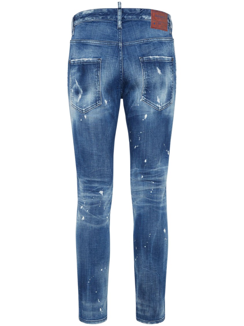 Dsquared2 Dsquared Men Slim Jeans With A Lived-in Effect In Blue