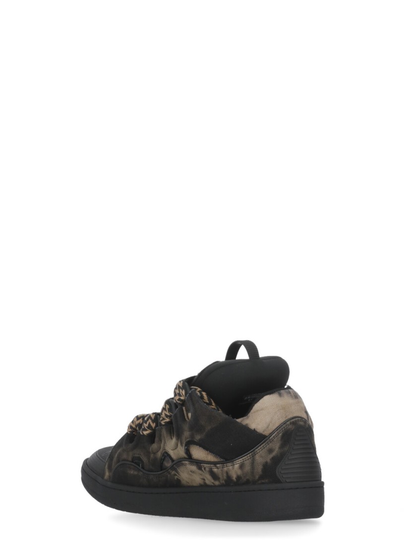 LANVIN LANVIN BLACK CURB SNEAKERS