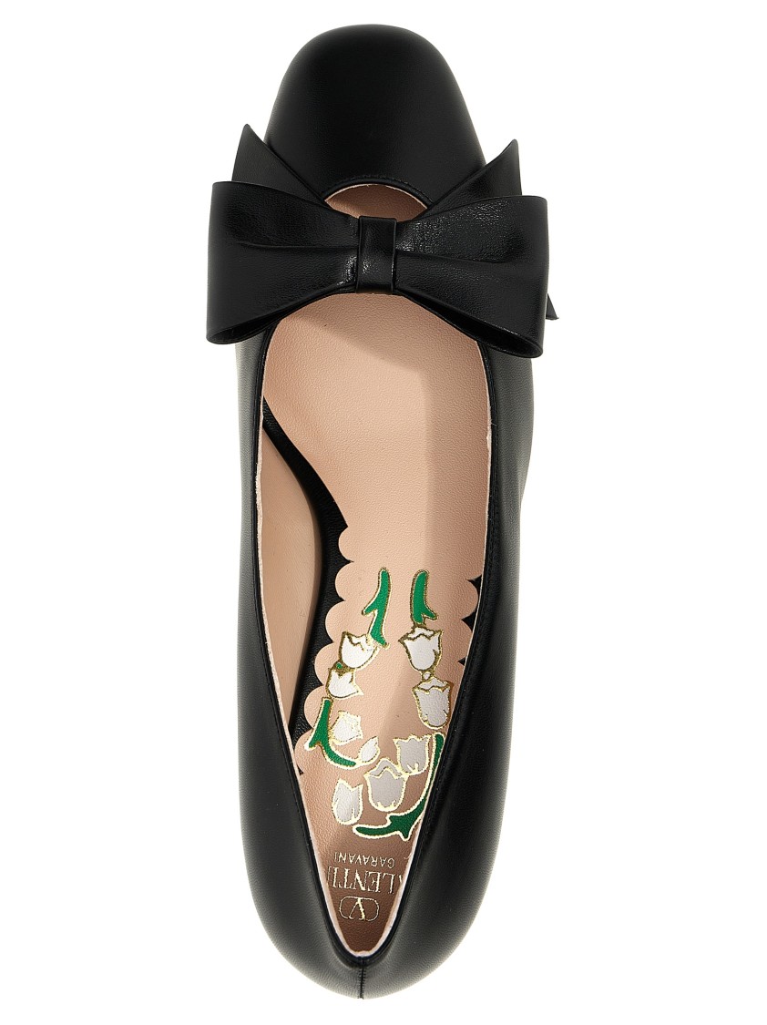 Valentino Bowow 45 Laminated Leather Pumps
