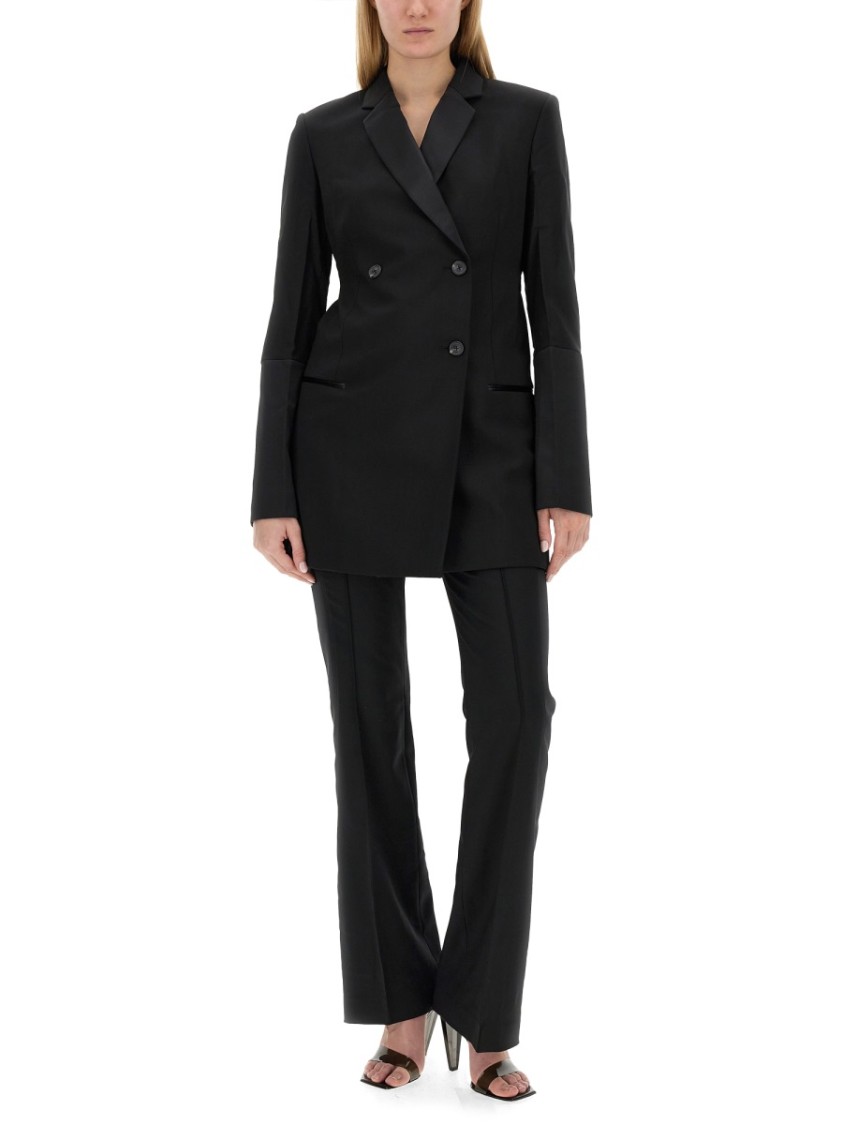 Helmut Lang Tailored Black Bootcut Pants In Black