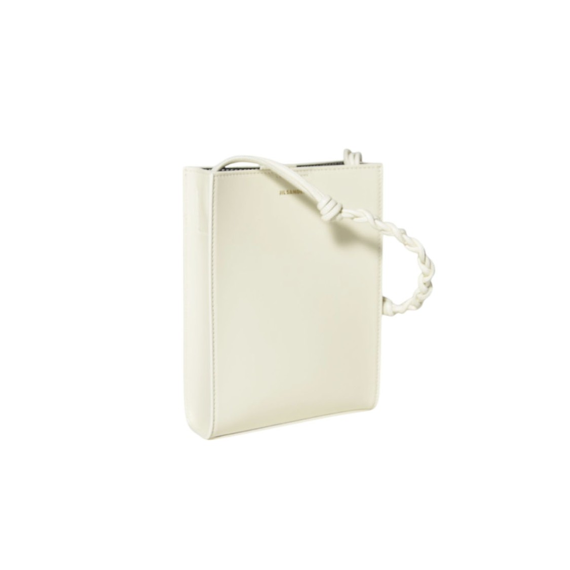 Jil Sander White Embossed Crocodile Effect Shoulder Bag In Red