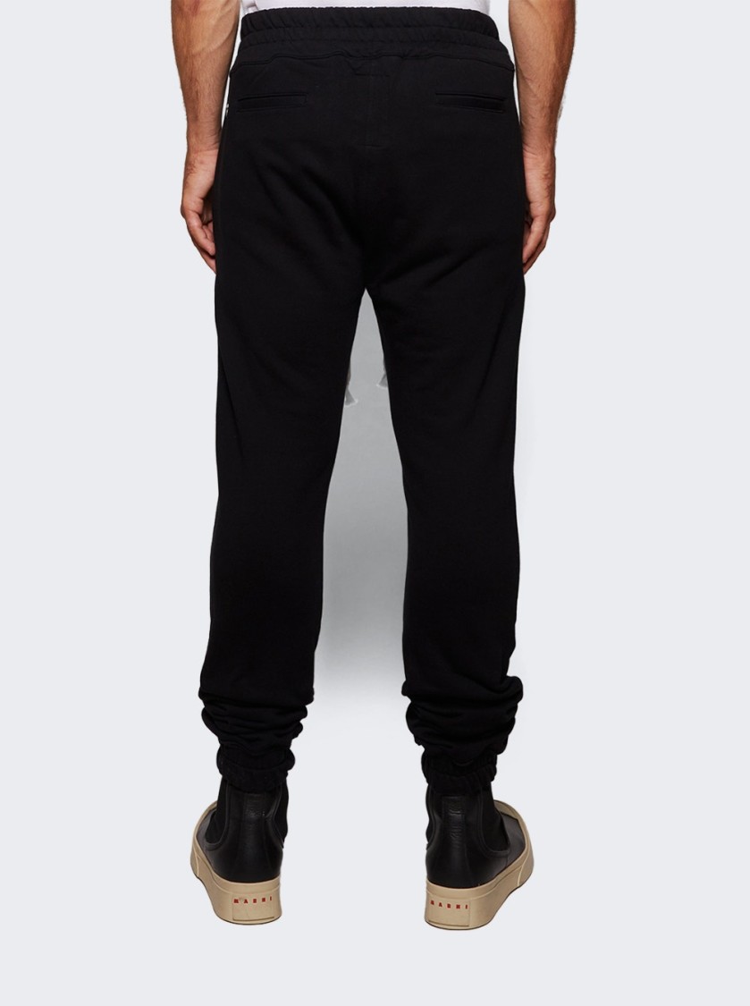 Rick Owens Relaxed Fit Knitted Joggers With Unique Graphic Detail In Black