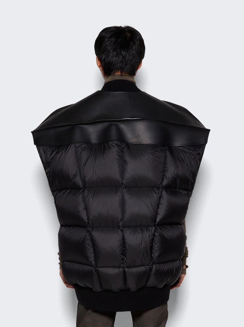 Shop Rick Owens Padded Leather Jumbo Flight Vest