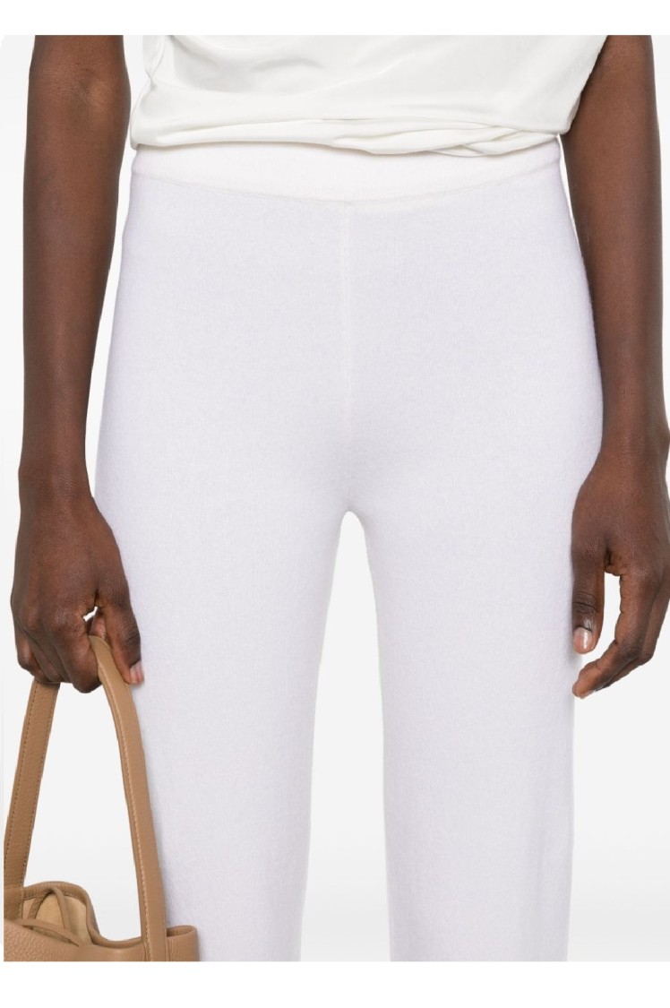 Max Mara Cropped White Pants With Tailored Silhouette In White