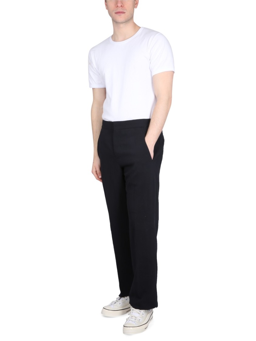 Pt Torino Pants With Belt Loops And Pockets In Black