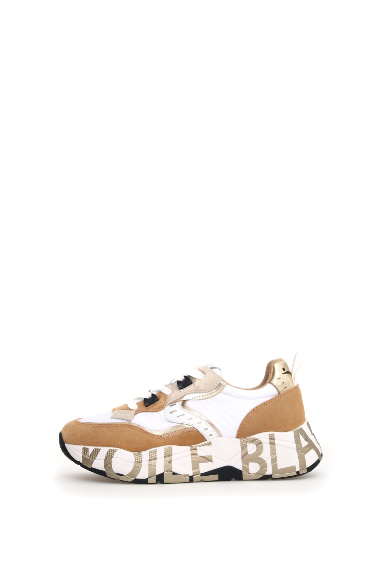 Shop Voile Blanche Chic Yellow Sneakers With Patent Details