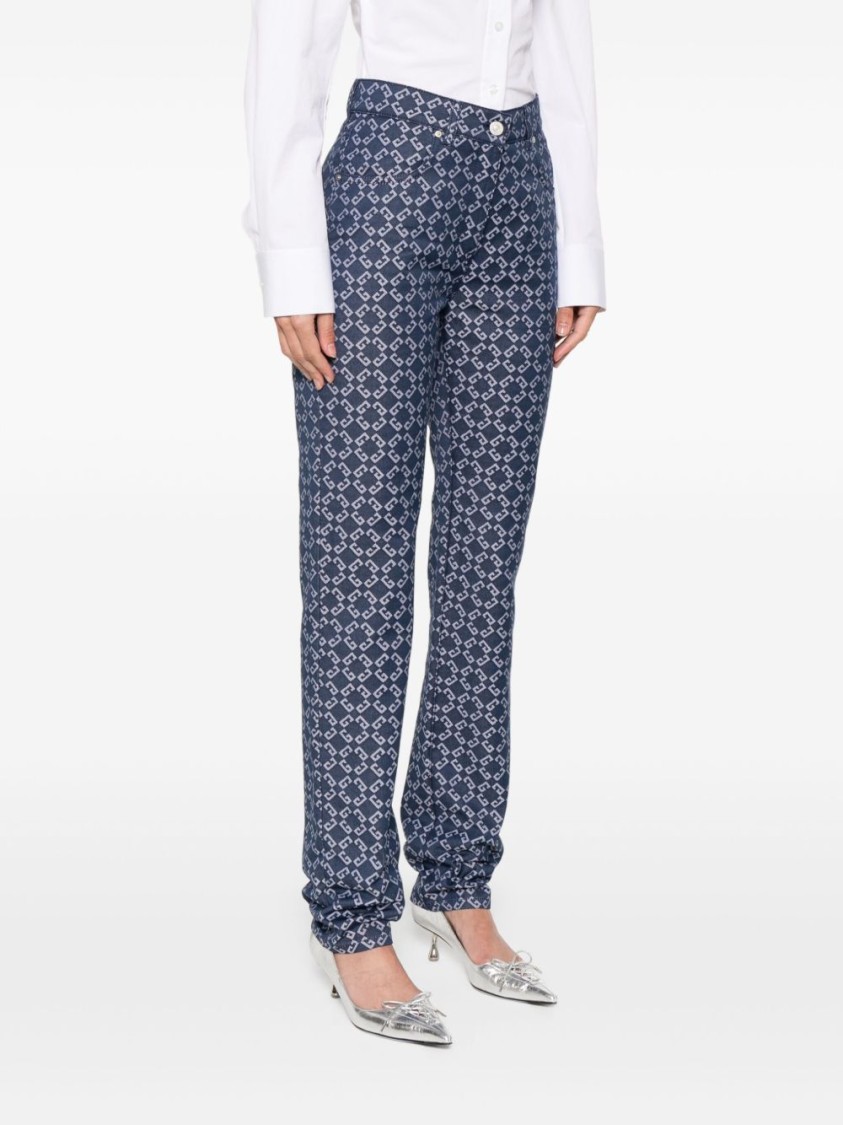 Givenchy High-waisted Tapered Jeans With Distinctive Pattern
