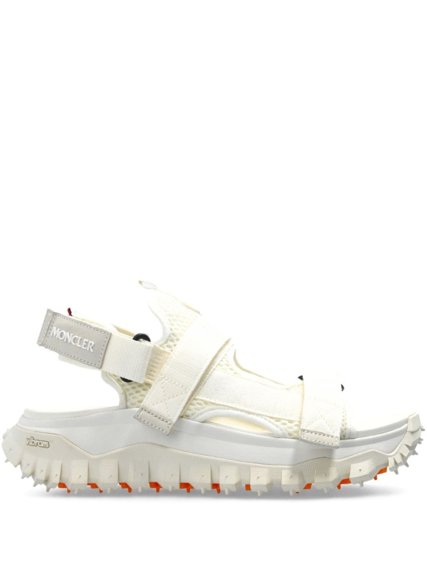 Moncler Sporty White Sandals With Adjustable Straps In White