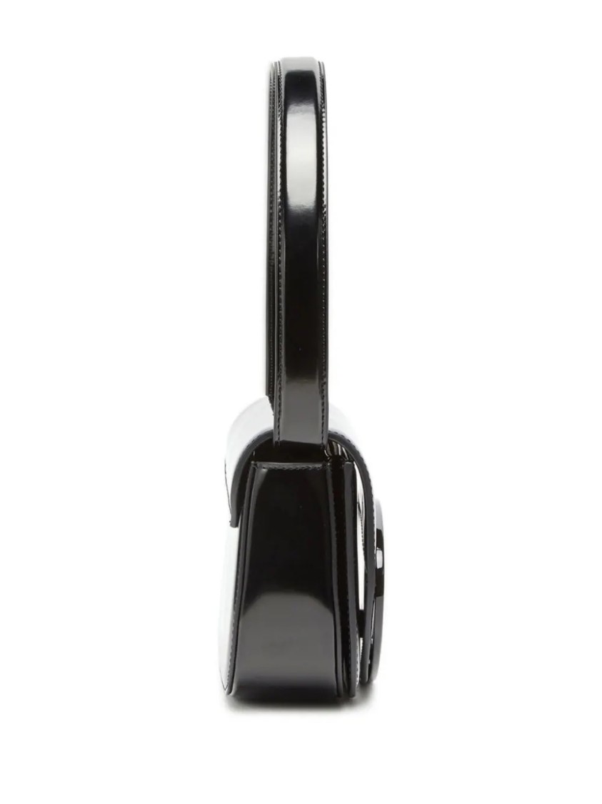 Shop Diesel 1dr Curved Strap Shoulder Bag In Black