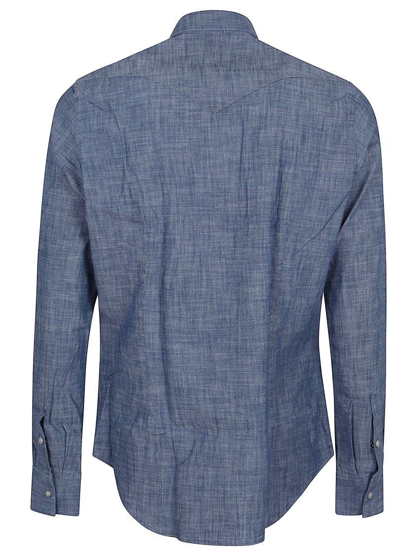 ELEVENTY ELEVENTY BUTTON-DOWN SHIRT WITH TAILORED FIT AND DUAL CHEST POCKETS