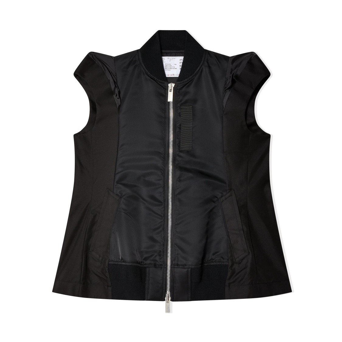 Sacai Nylon Twill And Gabardine Vest