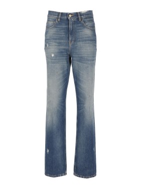 Golden Goose Golden Ws Cropped Flare Medium Wash | THE LIST