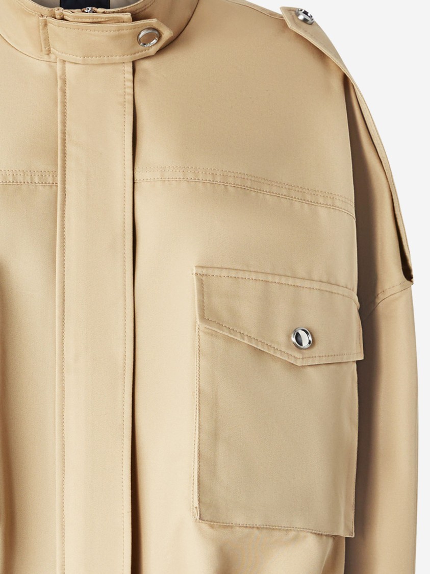 Pinko Cotton Blend Waterproof Jacket In Multi