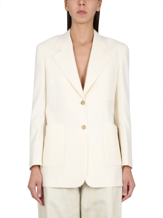 ジャケット Palm Angels Blazer With Knit Detail Palm Angels Blazer With Knit Detail in White | THE LIST