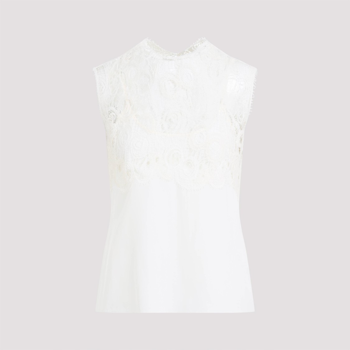 Fabiana Filippi Sleeveless Silk Lace Top