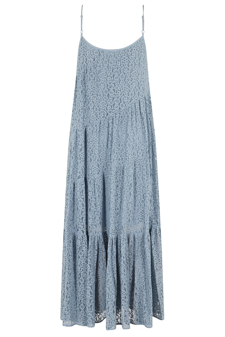 Michael Michael Kors Lace Maxi Tiered Slip Drs