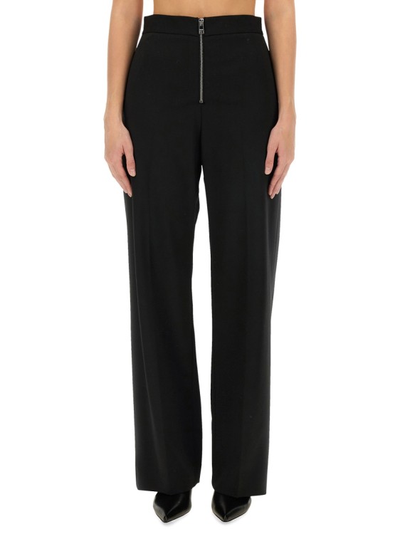 Msgm Zippered Pants Wide in Black | THE LIST