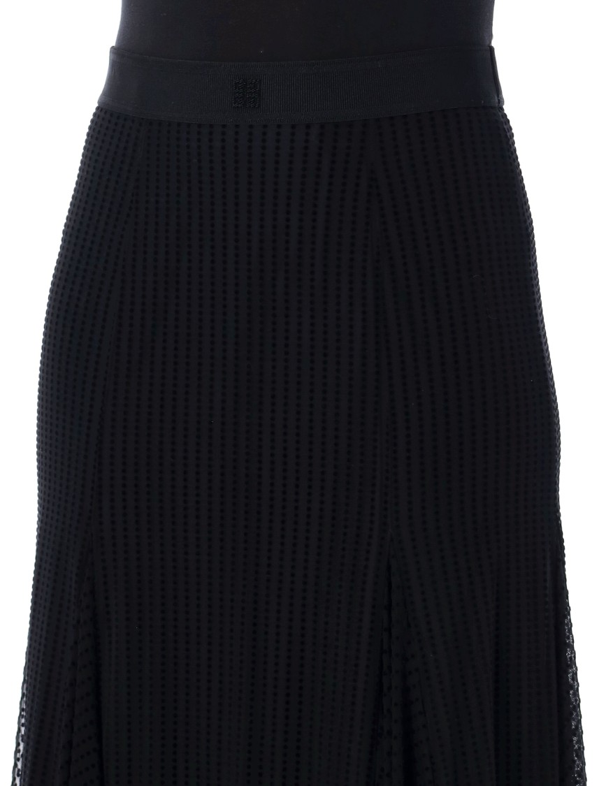 Givenchy Asymmetric Polka Dots Skirt In Tulle