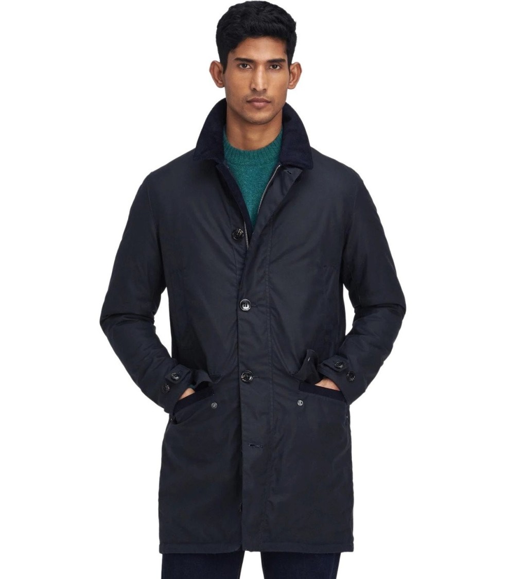 BARBOUR BARBOUR MAC NAVY BLUE JACKET