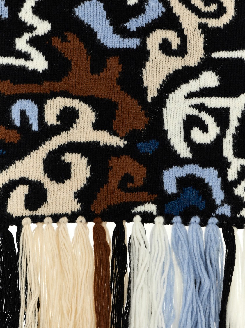 Ermanno Scervino Maxi Fringed Scarf In Multi